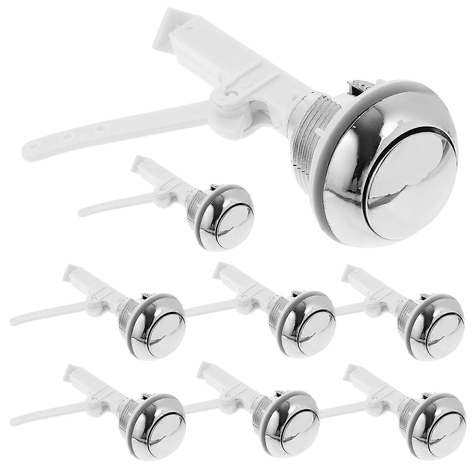 9pcs Single Push Toilet Tank Buttons Replacement Kit for Home Bathroom Easy Install, Durable Flush Button, Practical and Convenient