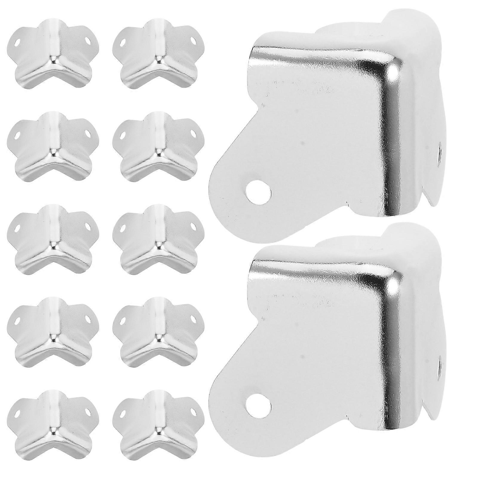 12pcs Heavy Duty Metal Corner Protectors for Furniture & Wooden Boxes Robust Edge Guards for Table Corners, Decorative & Aesthetic Design