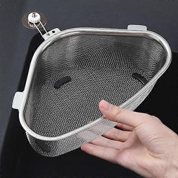 1 triangular sink drain basket, strainer, kitchen D