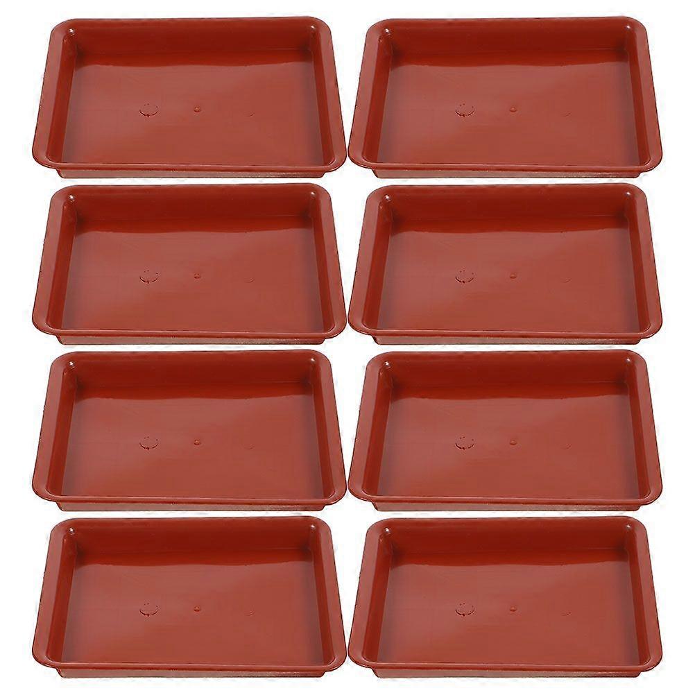 8Pcs Rectangular Planter Tray Large Flower Pot Tray Planter Saucer Tray Flower Pot Container Planter Holder