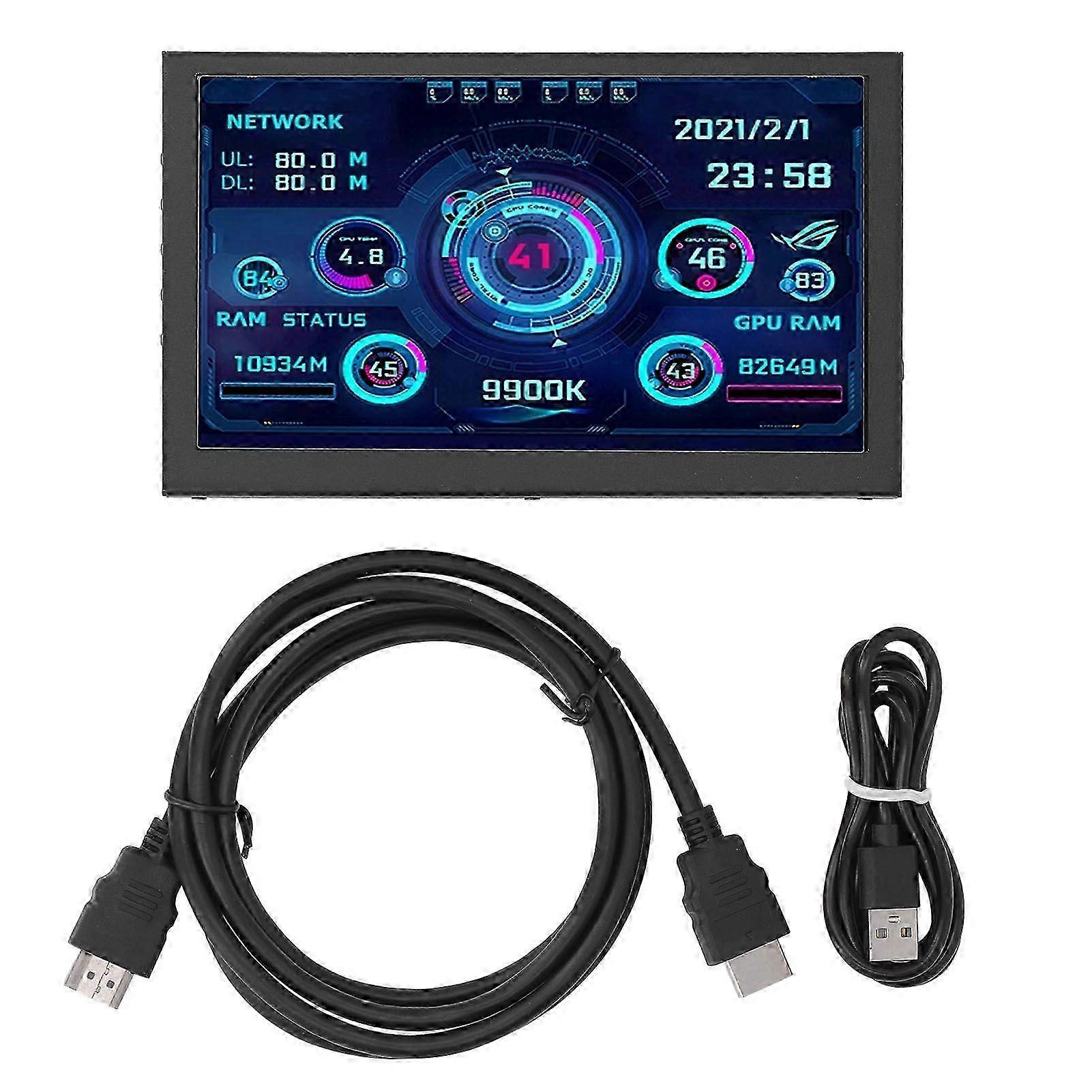 2025 Computer Monitor Secondary Display Screen 7in High Definition Accessory for Home