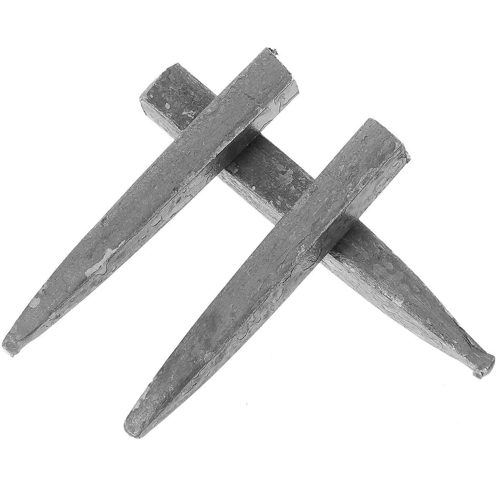 3Pcs Handle Fixing Wedge Durable Tool Accessory For Construction Workers And Woodworking Grey Iron Structure