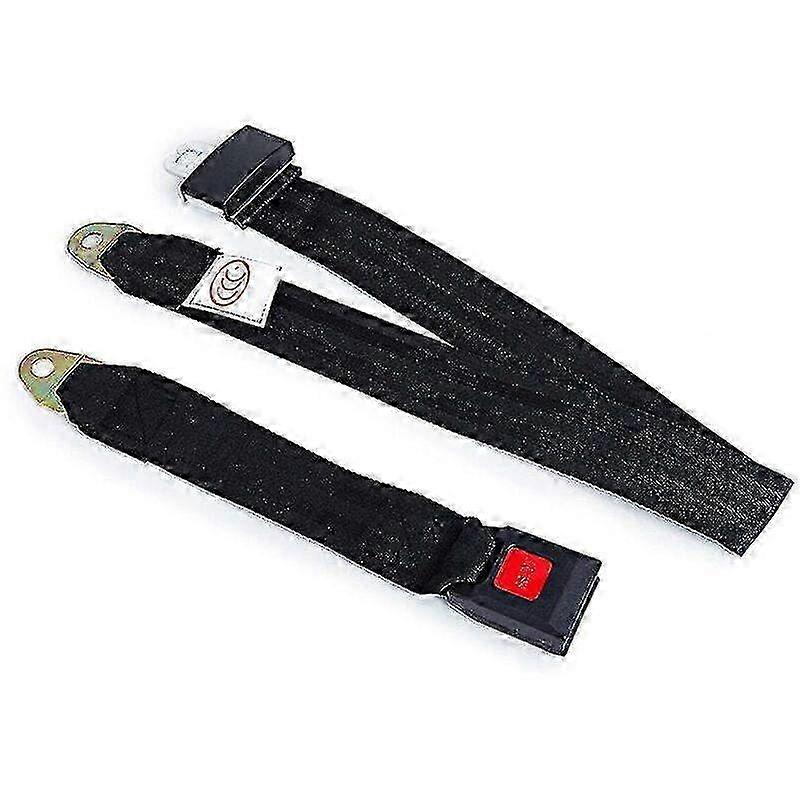 Universal Adjustable Retractable 2-Point Safety Belt for Car & Bus Seats - Seatbelt Replacement for Enhanced Passenger Safety