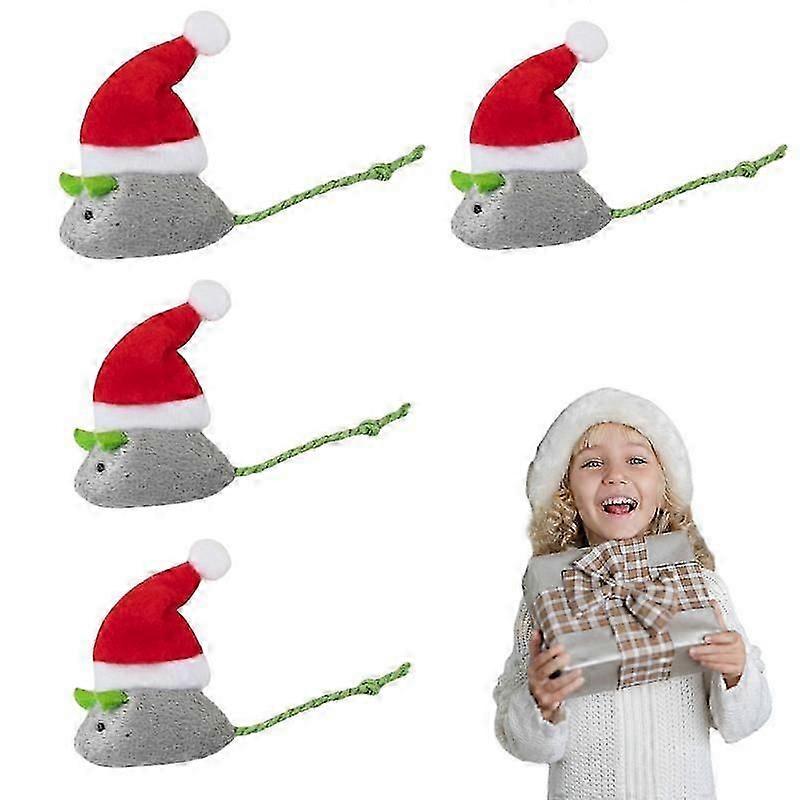 Cat Christmas Toys 4 Pieces Catnip Santa Claus Toy Interactive For Indoor