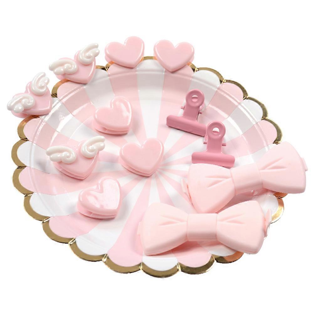 Pink Sealing Clips for Easy Storage Reusable and Plastic Clips to Keep Food Fresh 4PCS Bowknot Shaped