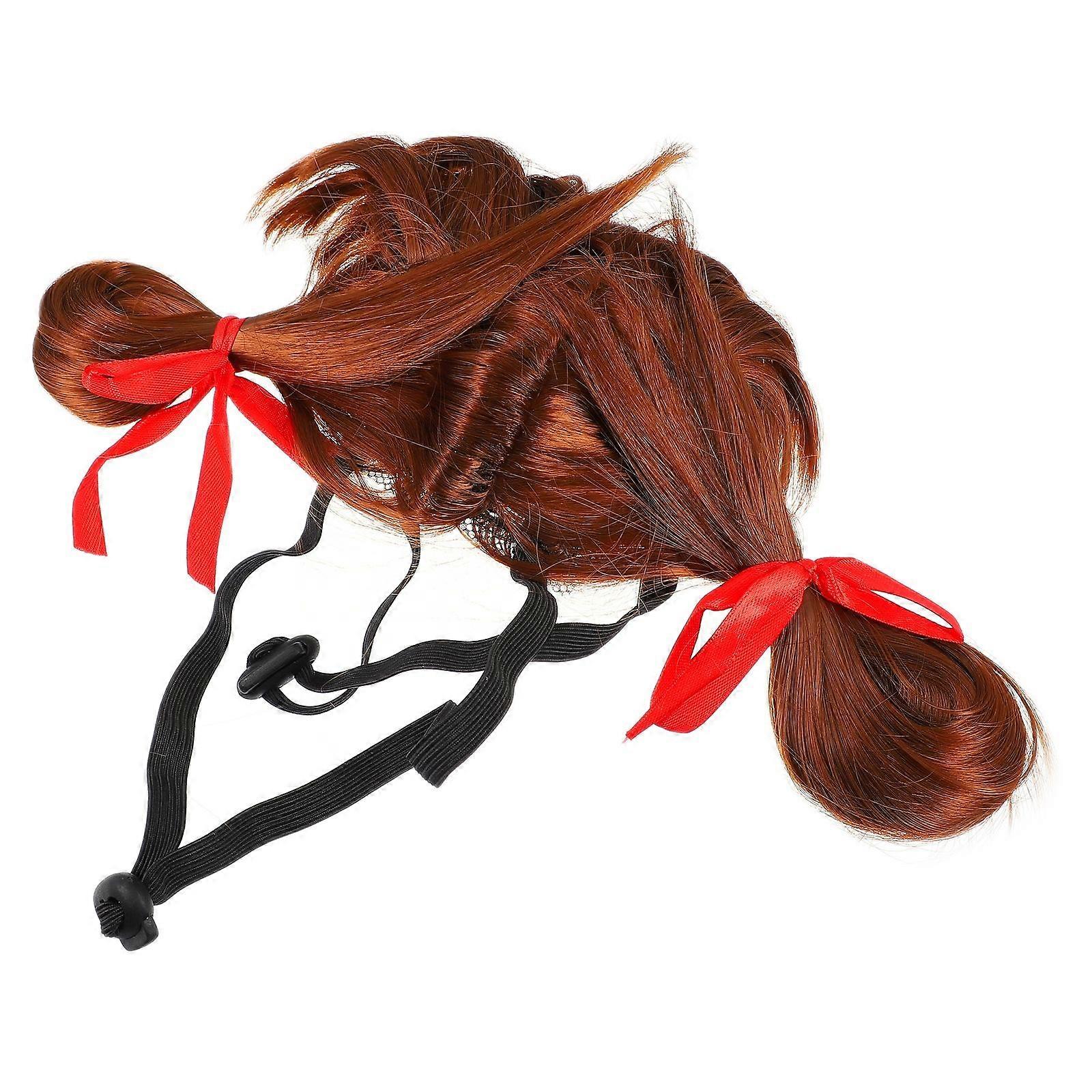 Koirankarva-asusteet, Tyylikäs cosplay-peruukki kuminauhalla, Kestävä polyesteri
