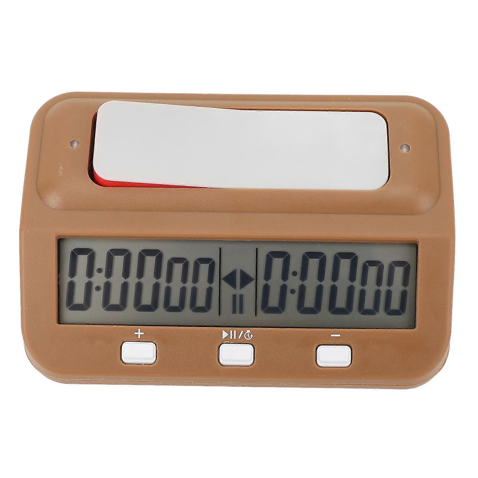 Chess Clock Portable Chess Timer Professional Digital Timing Chess Timer for Chess Match Go Chess Game Tan