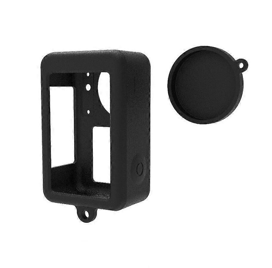 For DJI Osmo Action 3 Silicone Protective Case Silicone (Black)