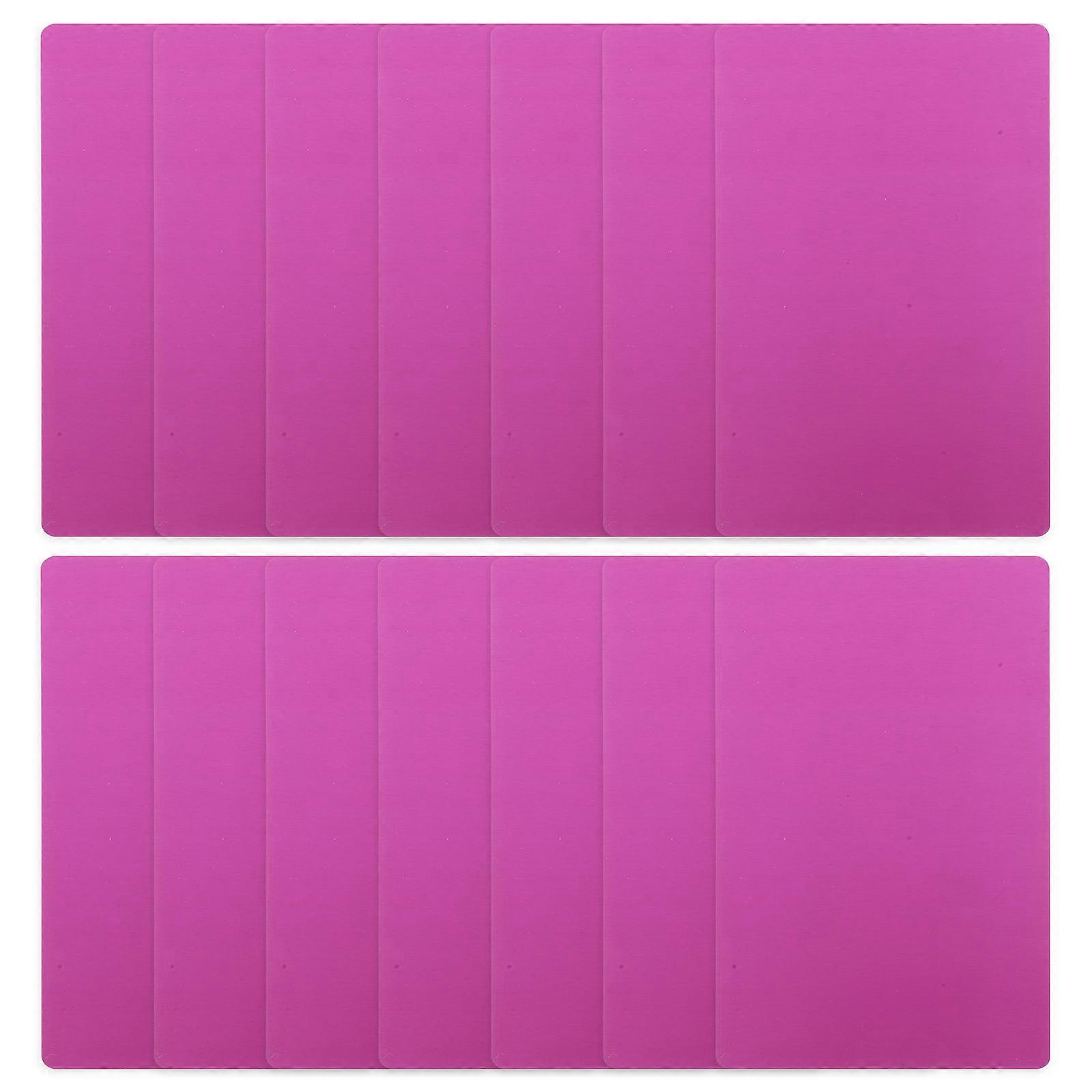 15pcs Aluminum Business Cards Blank Metal Heat Transfer Name Cards Thin Lightweight DIY Cards