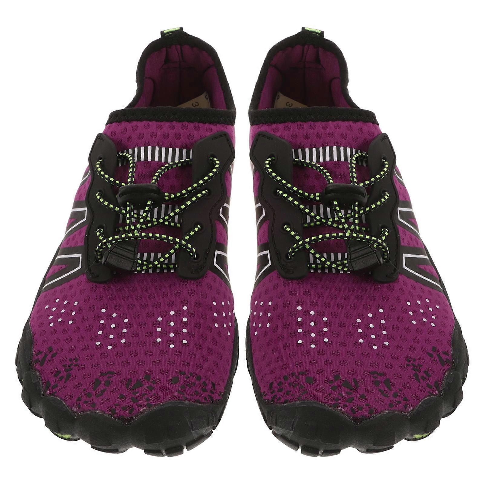 Hafif Kaymaz Mor Su Ayakkabıları Kadın ve Erkekler İçin, Dayanıklı Nefes Alabilen Havuz ve Plaj Ayakkabıları, Boyut 10.0