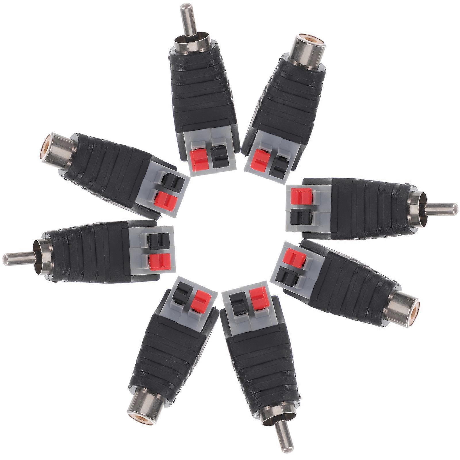 8Pcs Connector Plug For Audio Connection With Press Fit Design Suitable For Users Of Audio Equipment