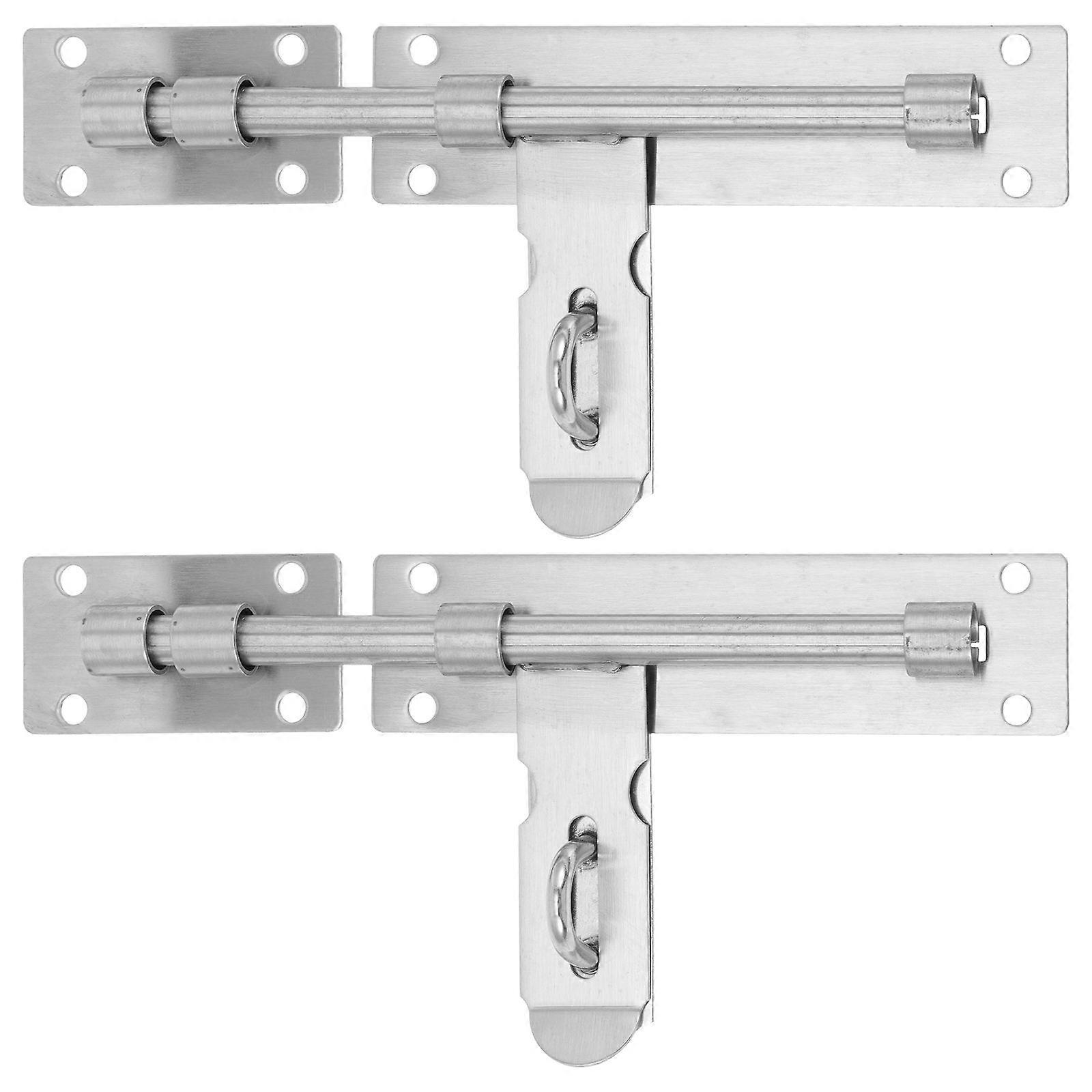 Sliding Bolt Latches Door Lock for Office and Home with Rectangular Shape and Simple Structure - 2 Pcs