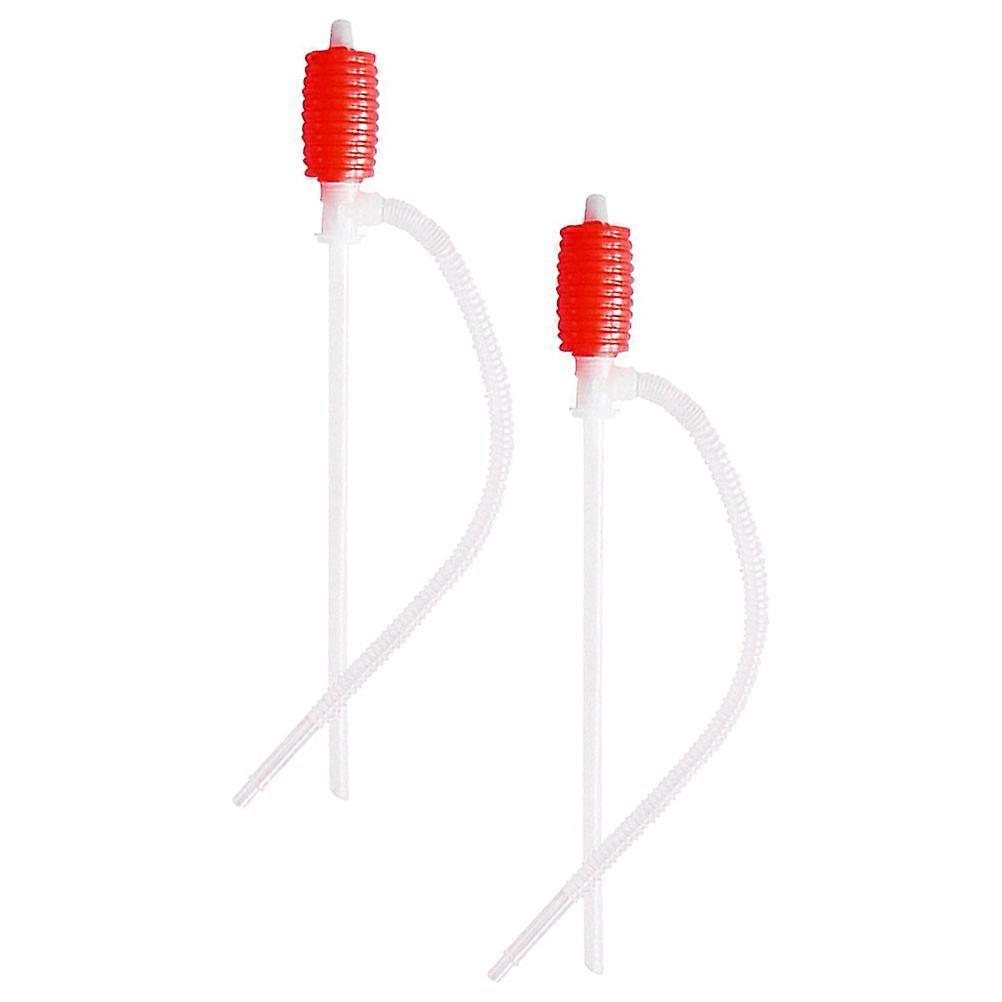 Manual Gasoline Siphon Hose Pump 2 Pcs for Car Fuel Transfer Hand Oil Suction Pipe Durable Fast Performance for Automotive Oil Changes