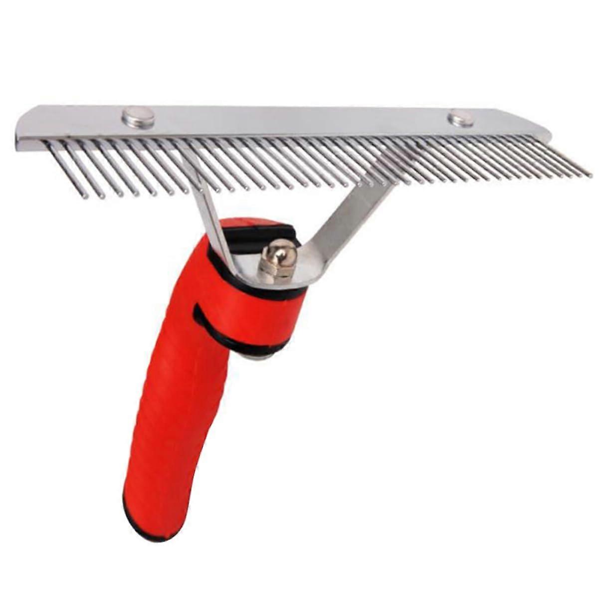 Dog Comb Rake-Style Dematting Tool for Dogs and Cats Single-Row Grooming Comb for Efficient Fur Detangling at Home