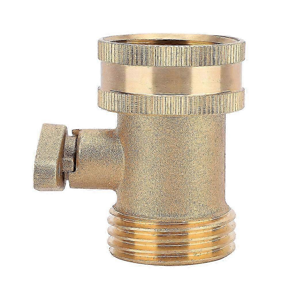 3/4 Brass Ball Valve Hose Connector Adapter for Garden Hoses - Durable Water Control Fitting for Efficient Gardening