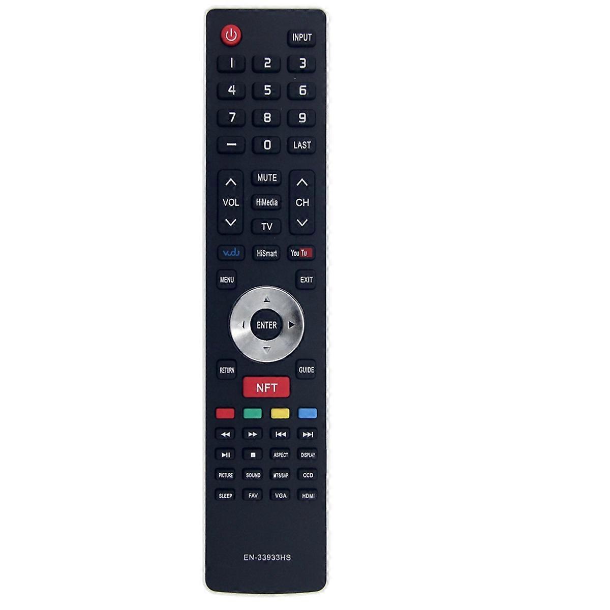 Replace Remote Control EN-33933HS for EN-33933HS Smart 4K UHD LCD TV Remote Control