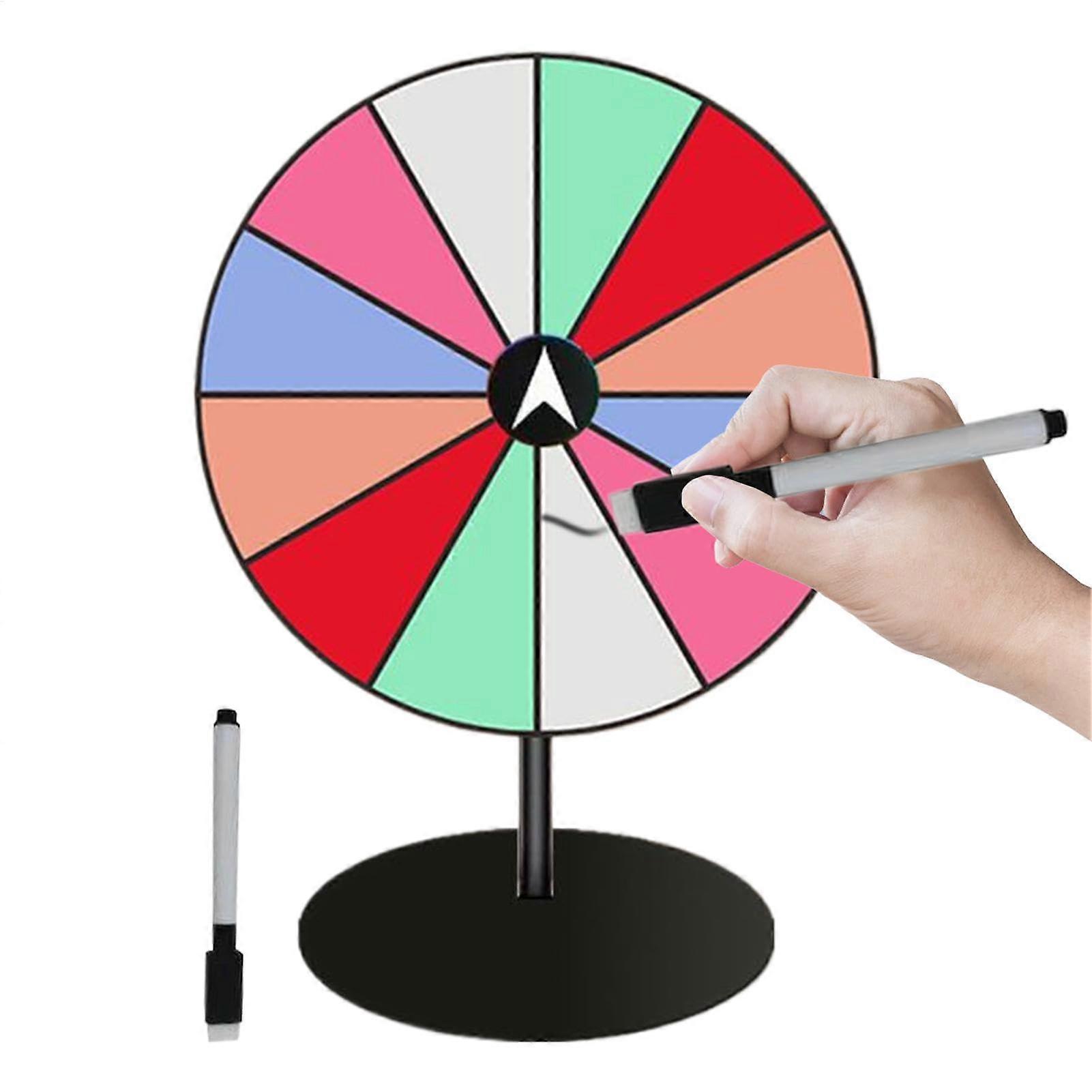 "Winner Spinner Tabletop with 12 Slots, Dry Erase Marker, Heavy-Duty Base for Home Party Games"