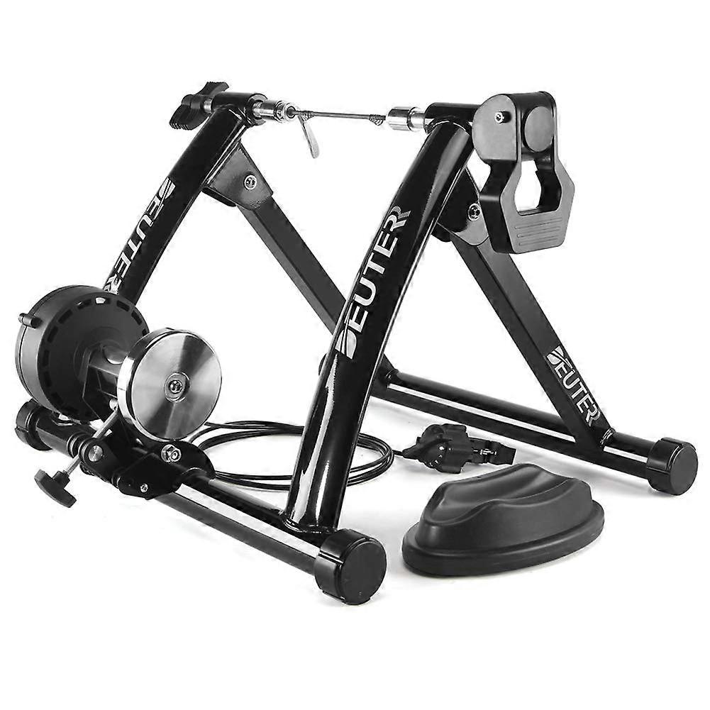 Bicycle Trainer Stand with 6 Speed Magnetic Resistance for Indoor Home Training, Compatible with Road and MTB Bikes