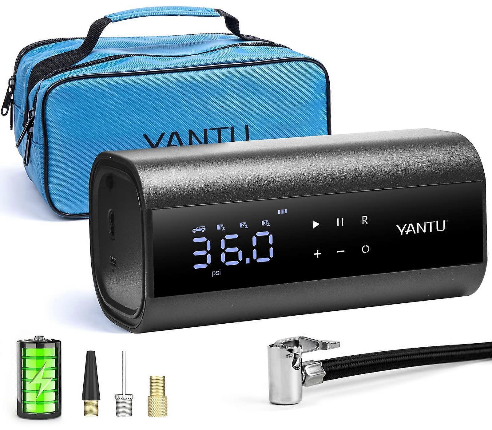 Cordless Tire Inflator with DualCylinder, 12V Rechargeable, Up to 150 psi
