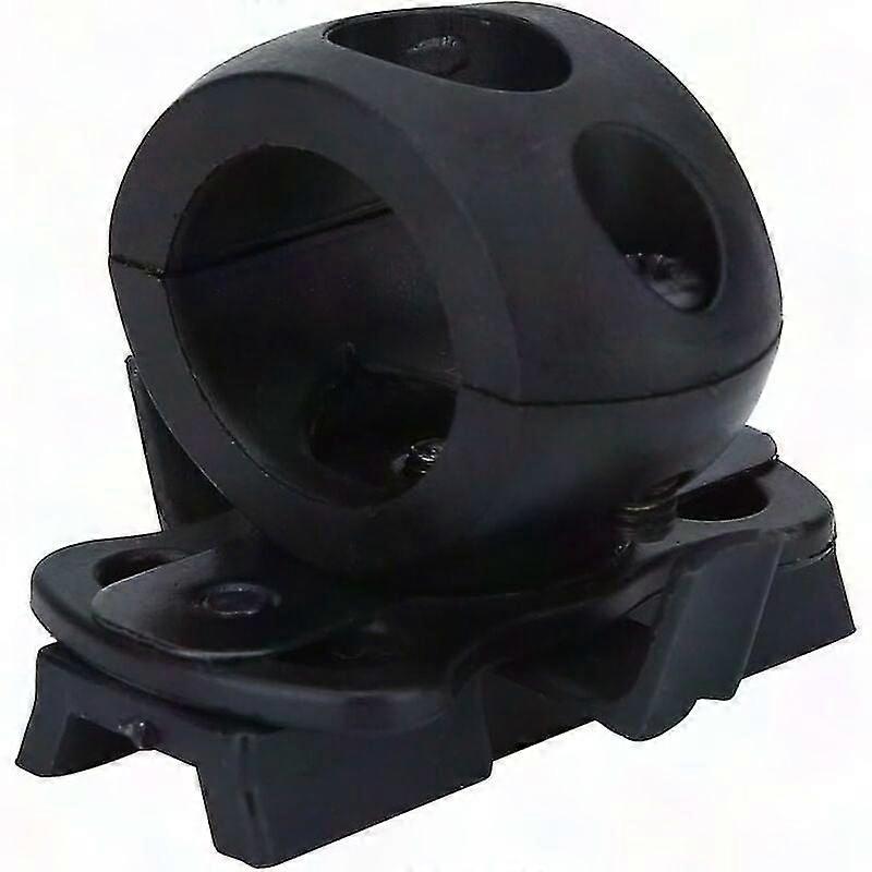 Helmet Flashlight Mount Clip - Quick Release Holder for Standard Flashlights - Fast Black