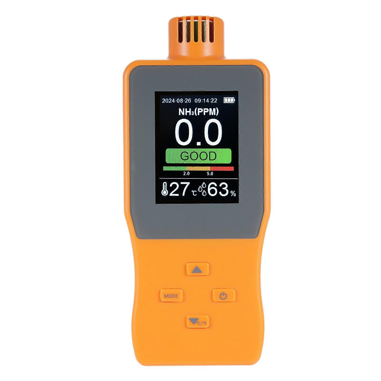 Handheld Ammonia Gas Detector 0~100 PPM Digital NH³ Gas Tester with LCD Display Temperature(℉/℃) Humidity Ammonia Gas Monitor for Poultry Farm
