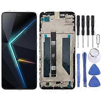 For ZTE Nubia Neo 2 5G Z2352N LCD-skjerm, digitaliser, komplett montering med ramme (svart)