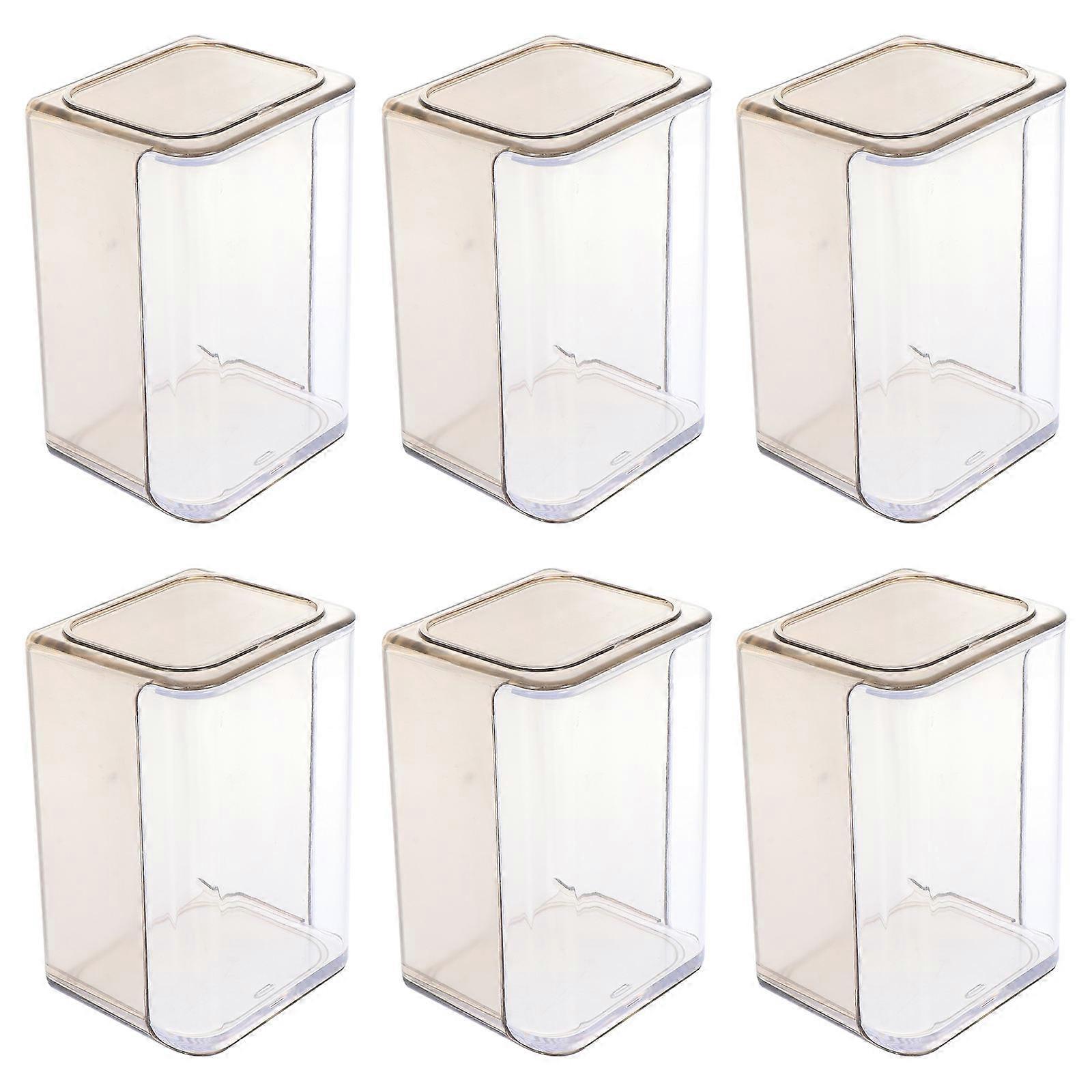 Storage Box Transparent Rectangular Display 6Pcs