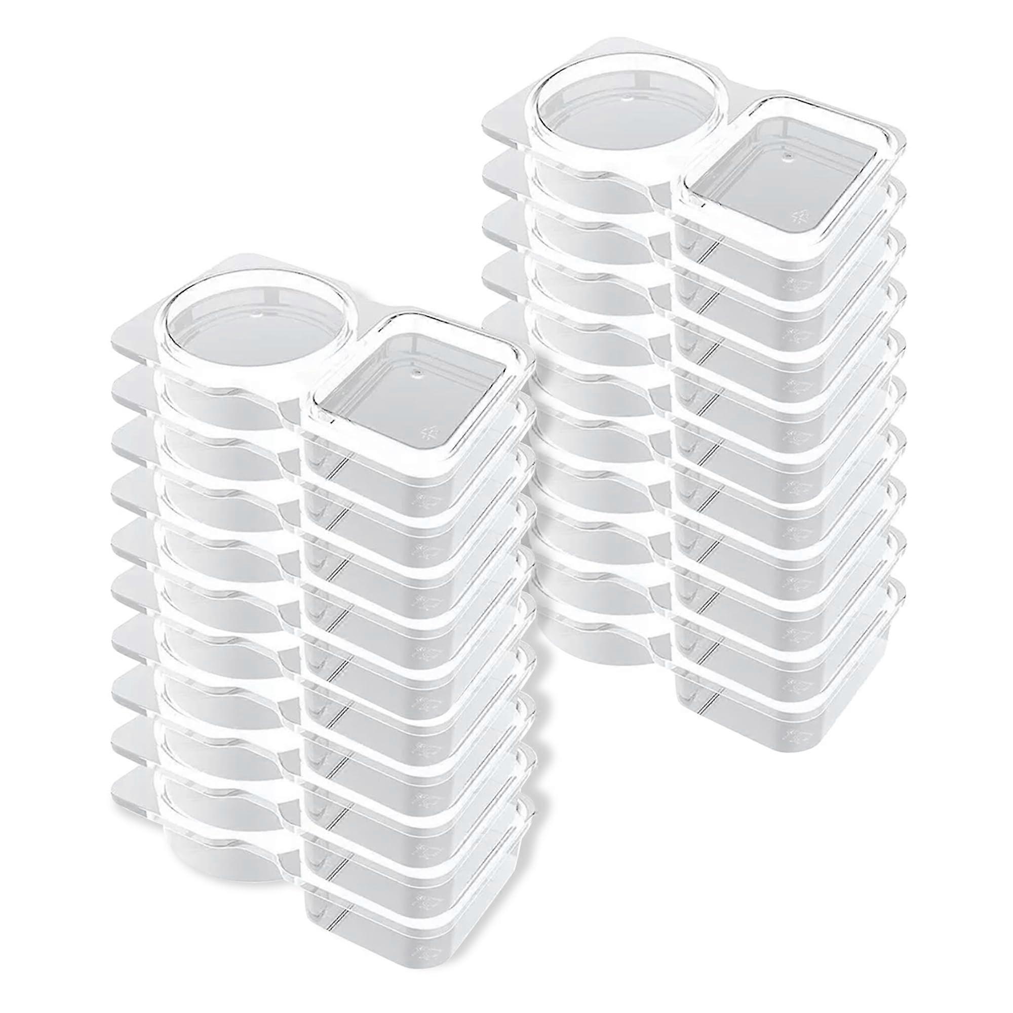 Snack Pack Containers 20 Pieces Reusable, DualCompartment Snack Pots with Lids