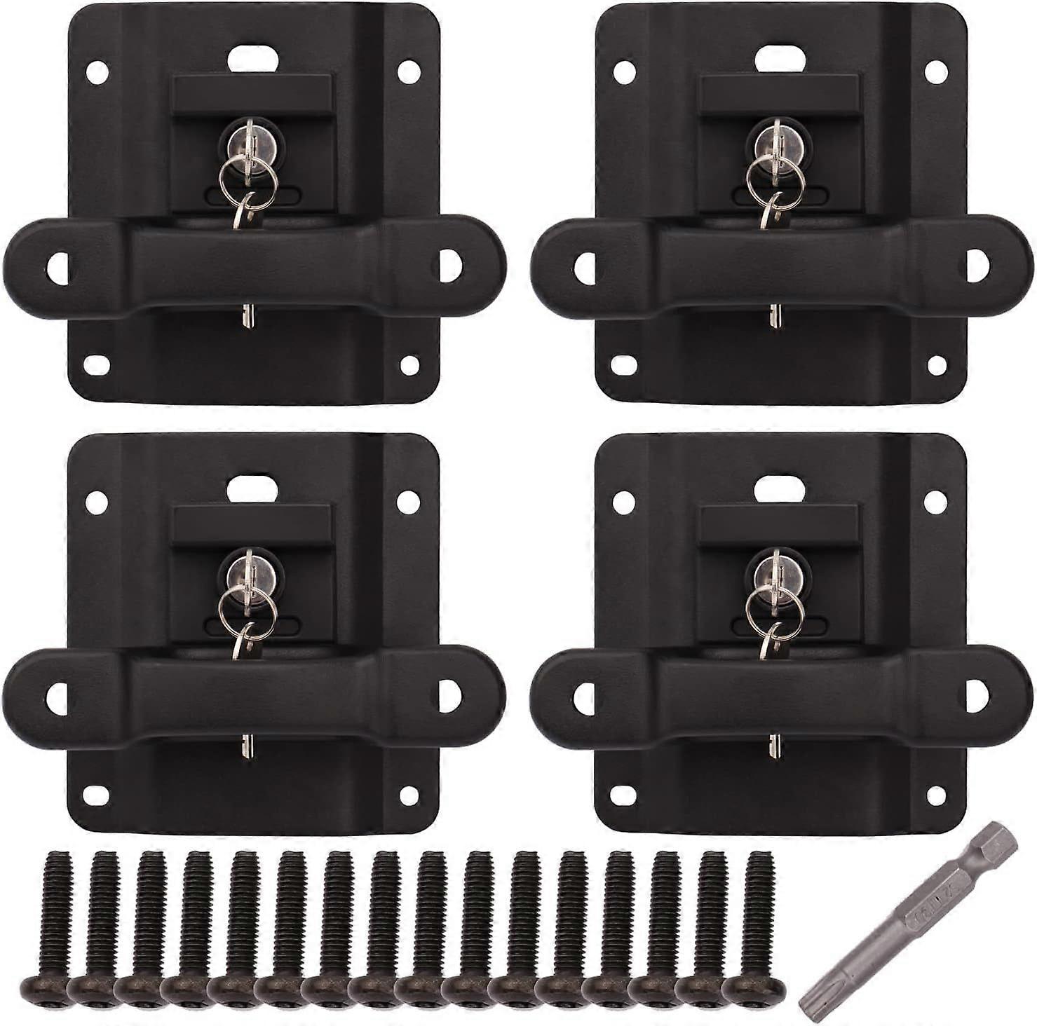 Pack of 4, Box Link Tie Down Anchors & Bed Load Hook Reinforcement Panel