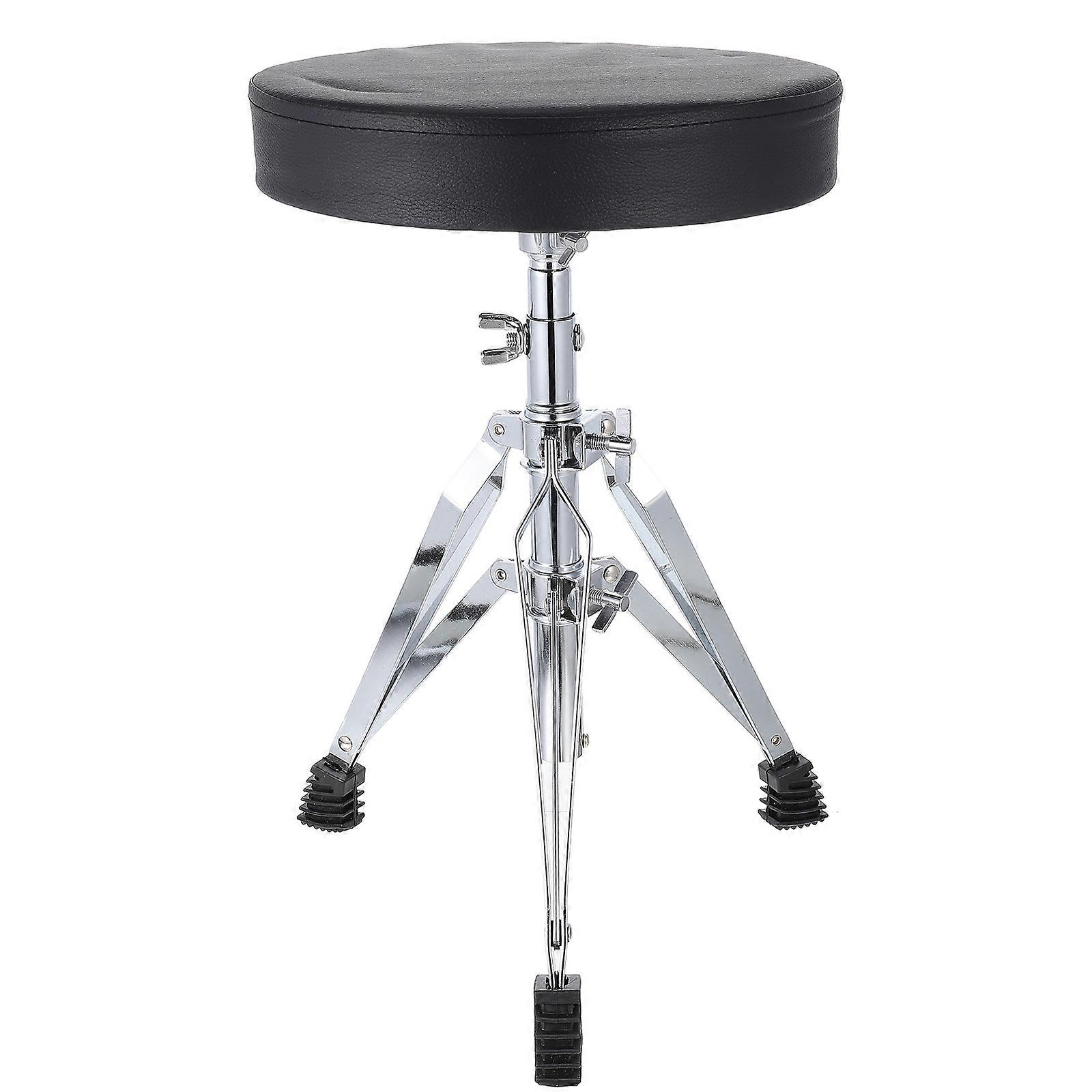 Black Drum Kit Chair Drum Beginners Home Performance Alloy Load-Bearing 1Pcs