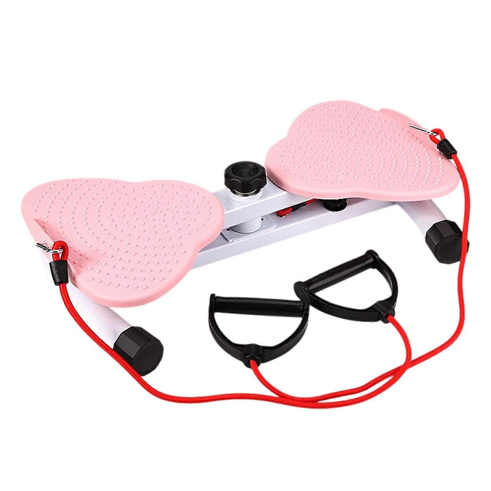 Waist Twist Disc Balance Trainer with Resistance Bands, Non-Slip Base, Pink Massage Surface for Core Strength and Slimming