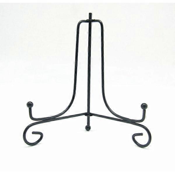 Set of 2 Black Easel Plates Decorative Display Stands for