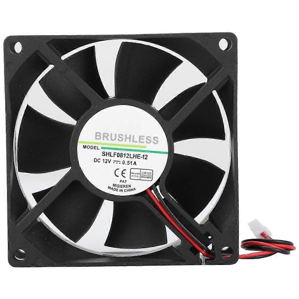 SHLF0812LHE-12 DC12V 0.51A 8CM 2Pin Large Air Volume Cooling Fan Cooler