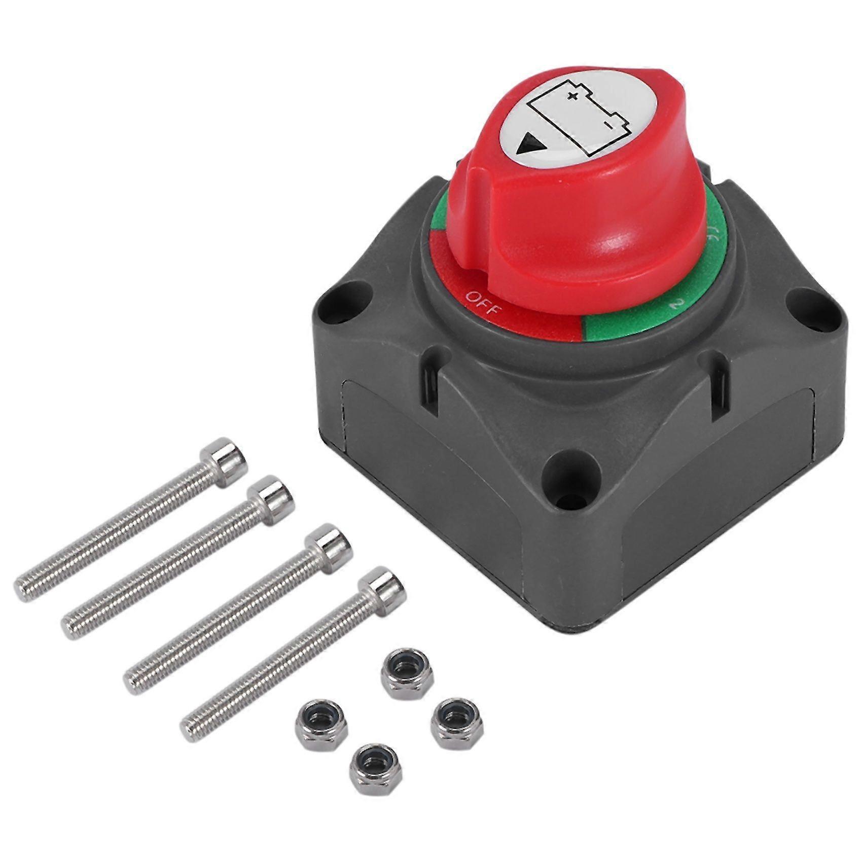 3 Position Disconnect Isolator Master Switch, 12-60V Battery Power Cut Off Kill Switch, Fit for Car