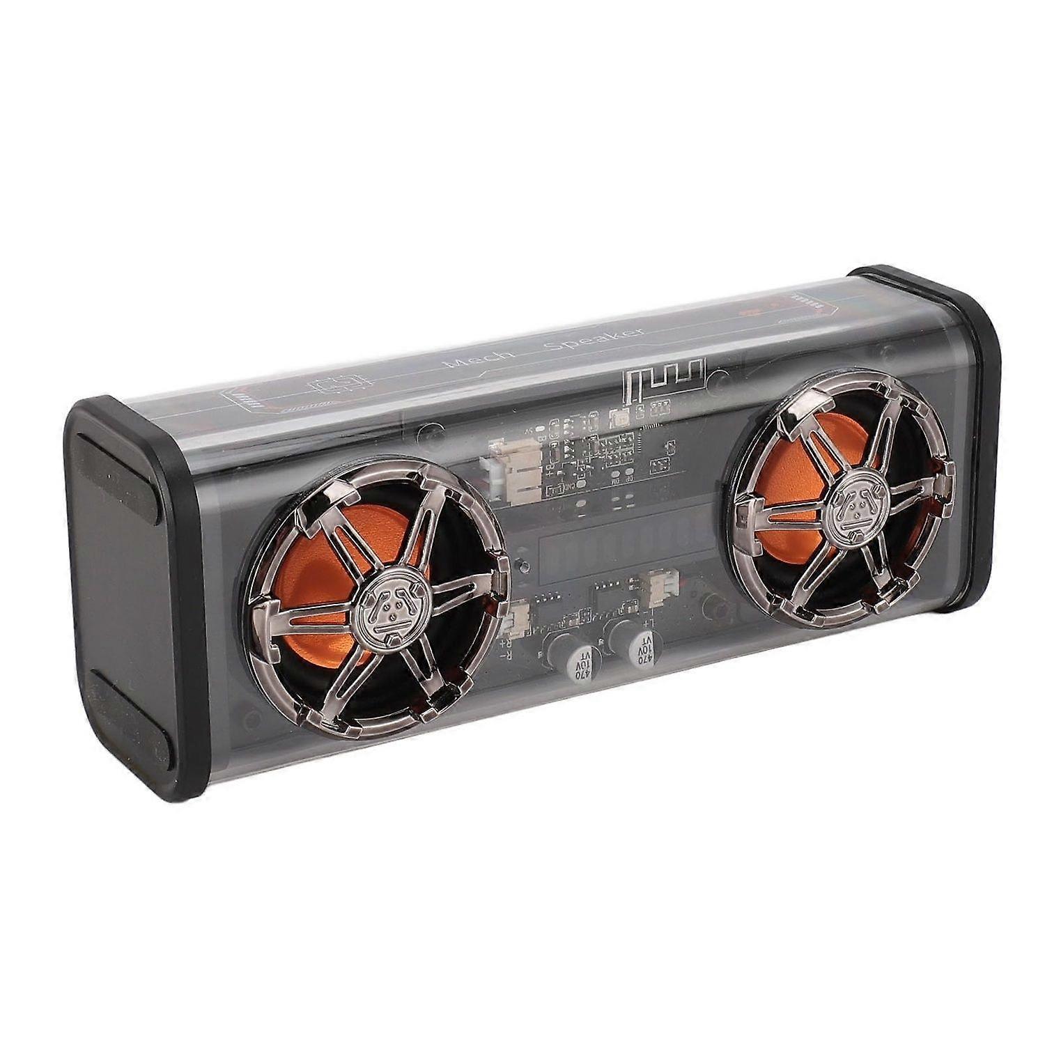 Transparent Speaker with Subwoofer, 5.3, Colorful Lights for Home, Party, Travel(Black)