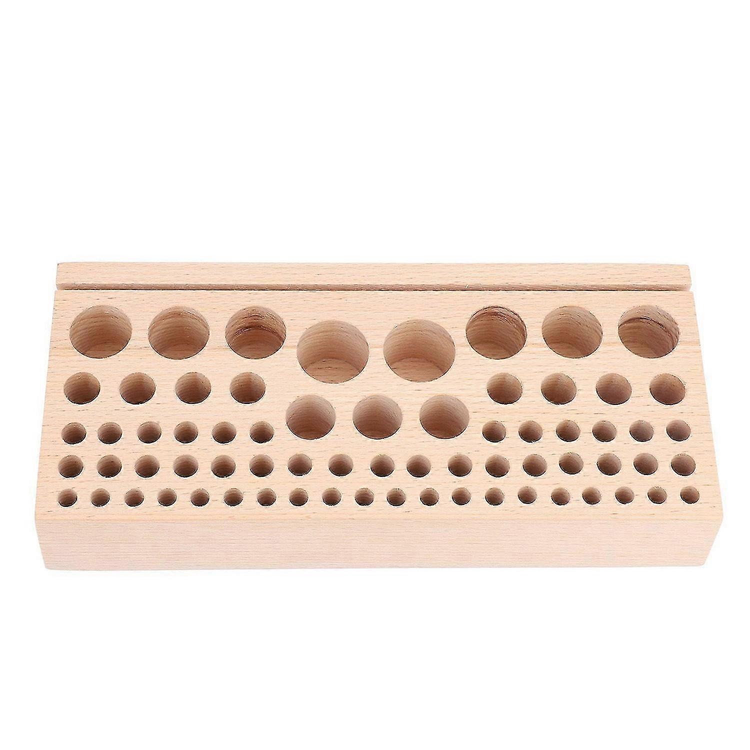 2025 أحدث نموذج حامل أداة جلدية 68 ثقوب خشب الزان DIY مما يجعل مستقرة