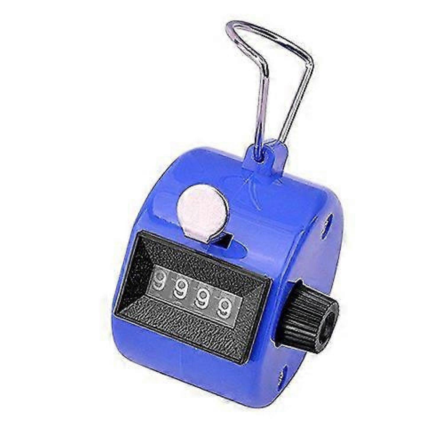 4-Digit Handheld Tally Counter Manual Mechanical Palm Clicker Counter Tracker,blue -HK908