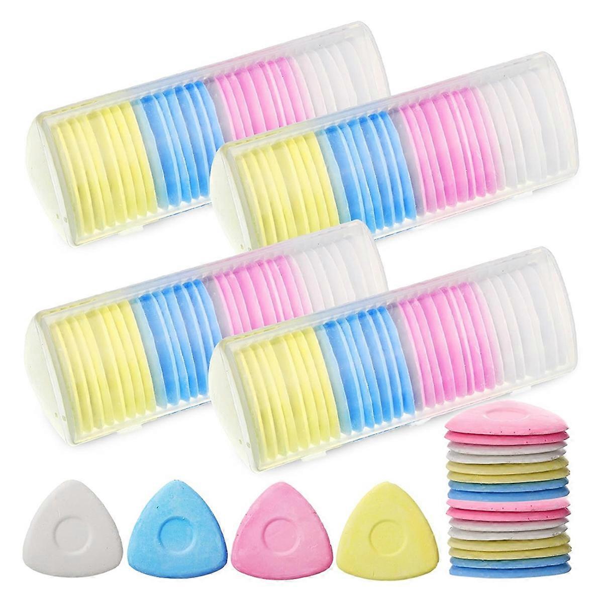 120 Pcs Triangle Tailors Chalks 4 Colors Sewing Fabric Chalk and Fabric Markers for Quilting, Dressmaking Supplies