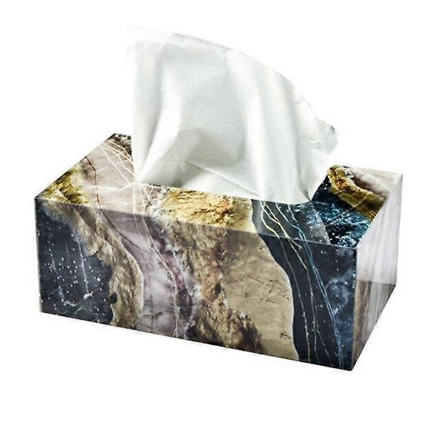Marbling Paper Towel Holder Removable Tissue Box