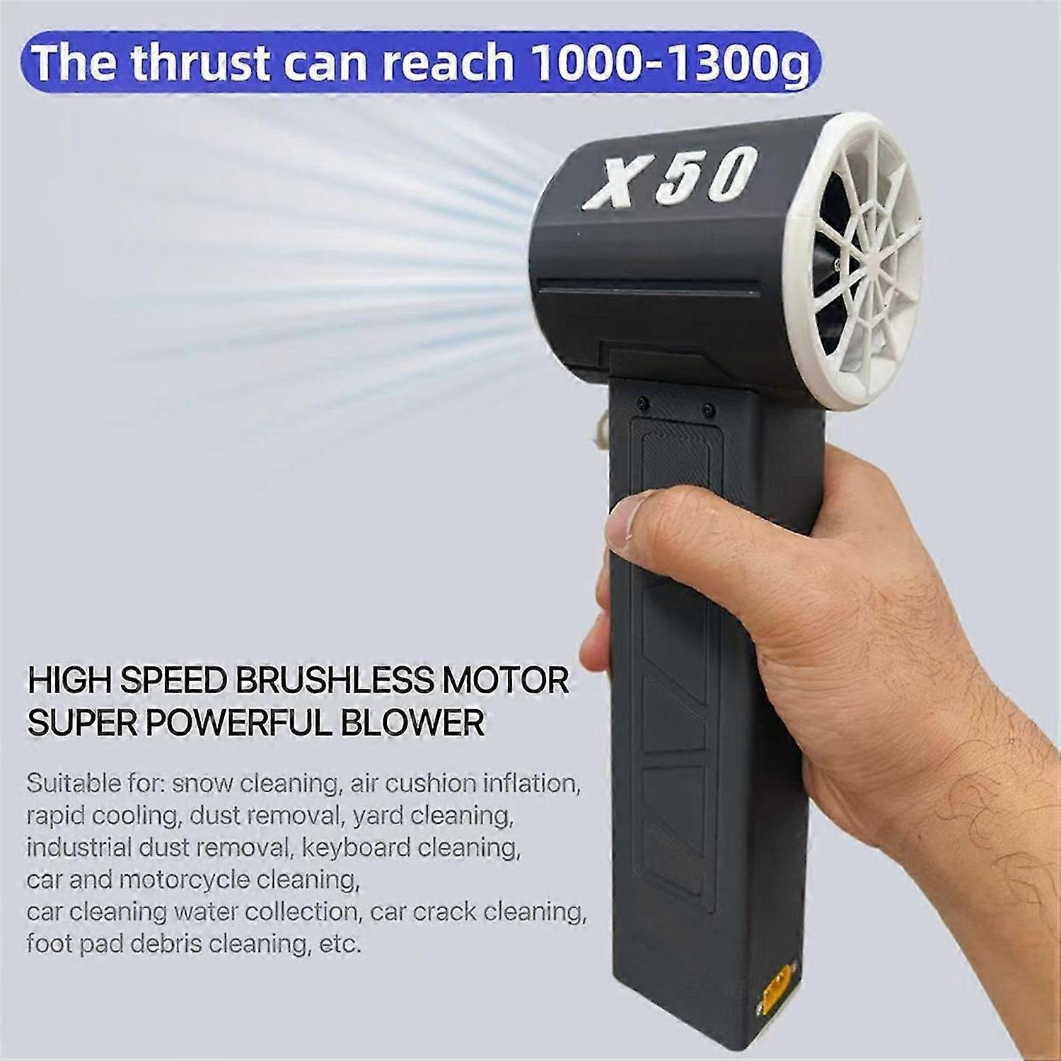 X50 Handheld Turbo Jet Fan Autotrockner Brushless Motor Schwarz