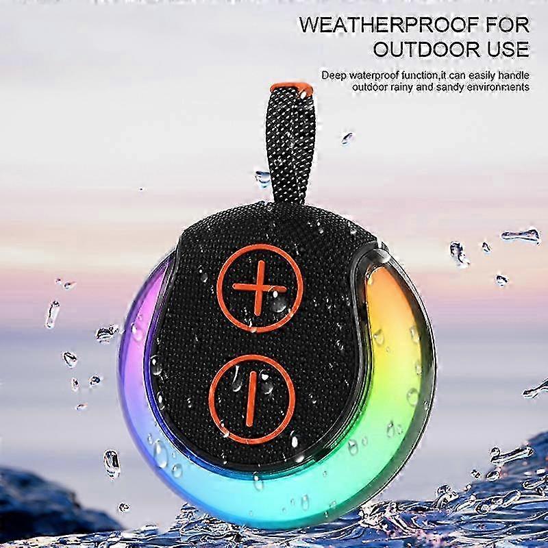 (New) Portable Outdoor RGB Light Bluetooth Speaker Desktop Subwoofer 2025