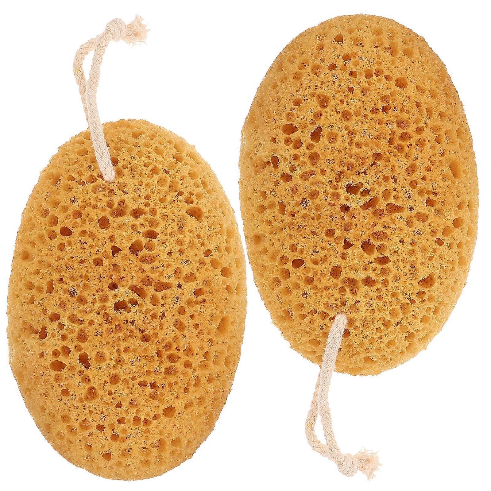 Exfoliating Bath Sponge for Shower Use 8Pcs Body Scrubber Orange Set