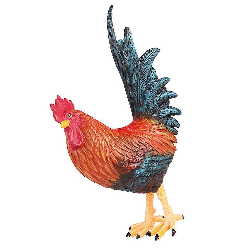 Rooster Garden Decor Plastic Rooster Statue for Decoration 2Pcs Set