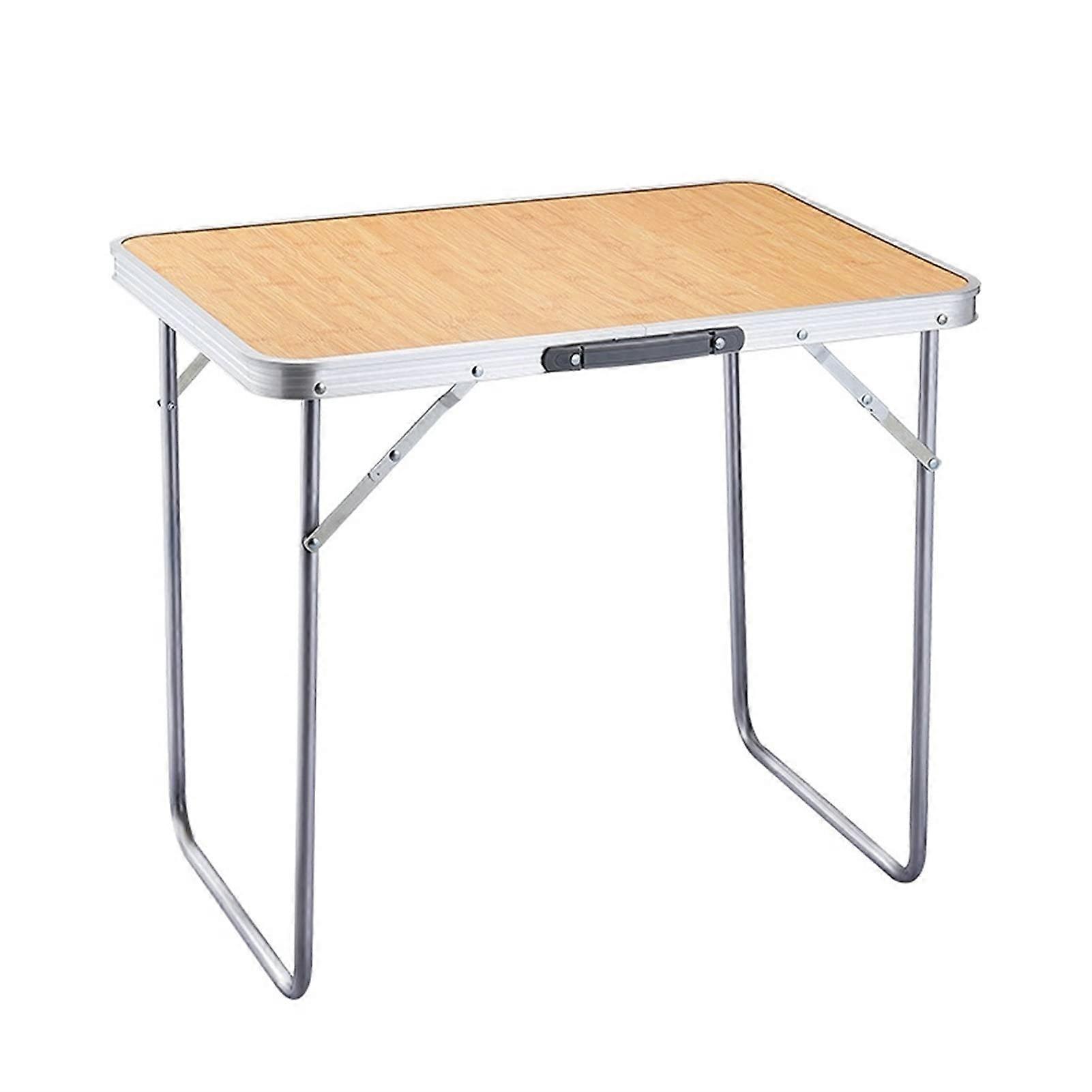 Office Folding Table, Aluminum Snack Table, Portable Dormitory Bedroom FoldInHalf Table, 80cm, MultiFunction