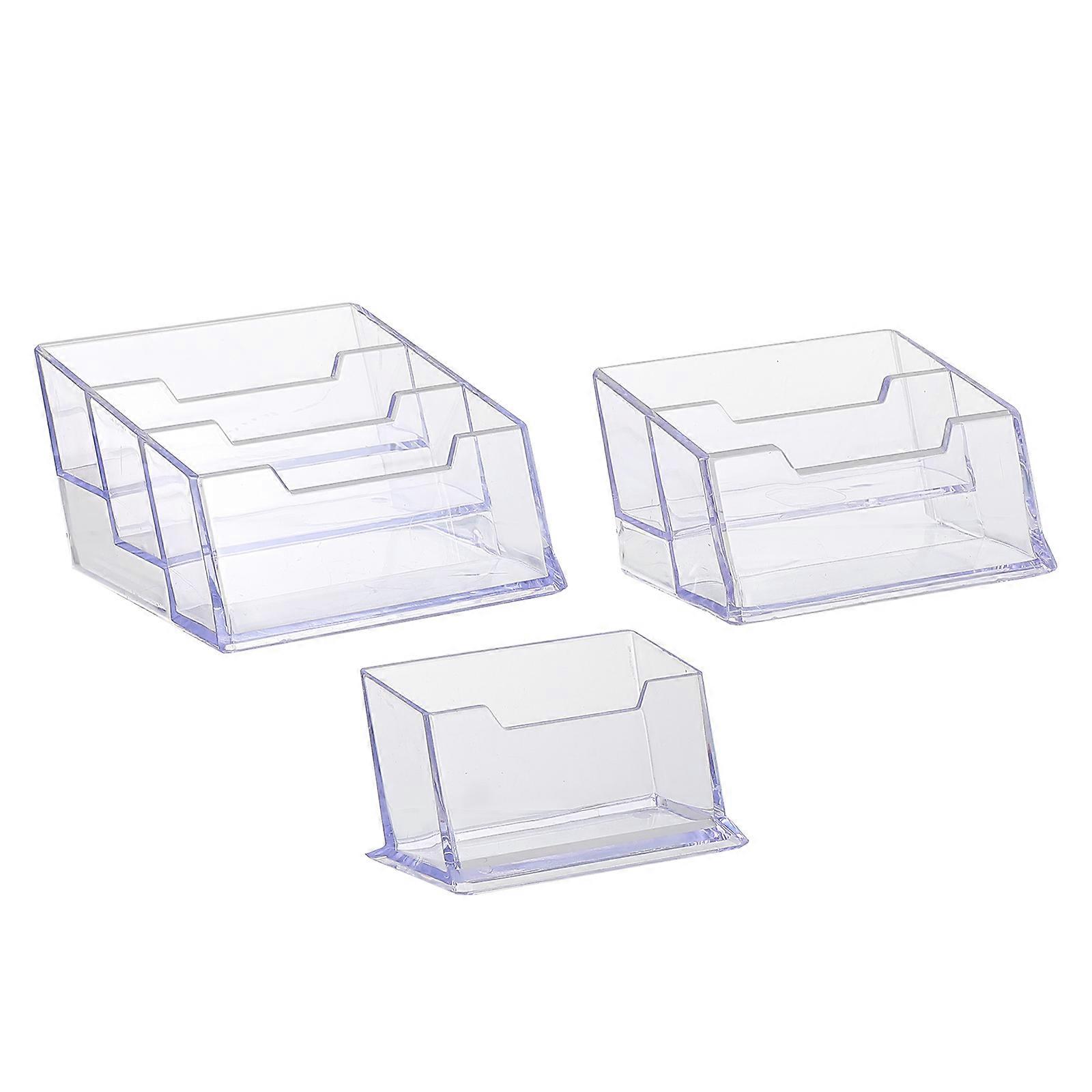 Visitkort Container Plast Visitkort Stativ Til Opbevaring Brug 3stk