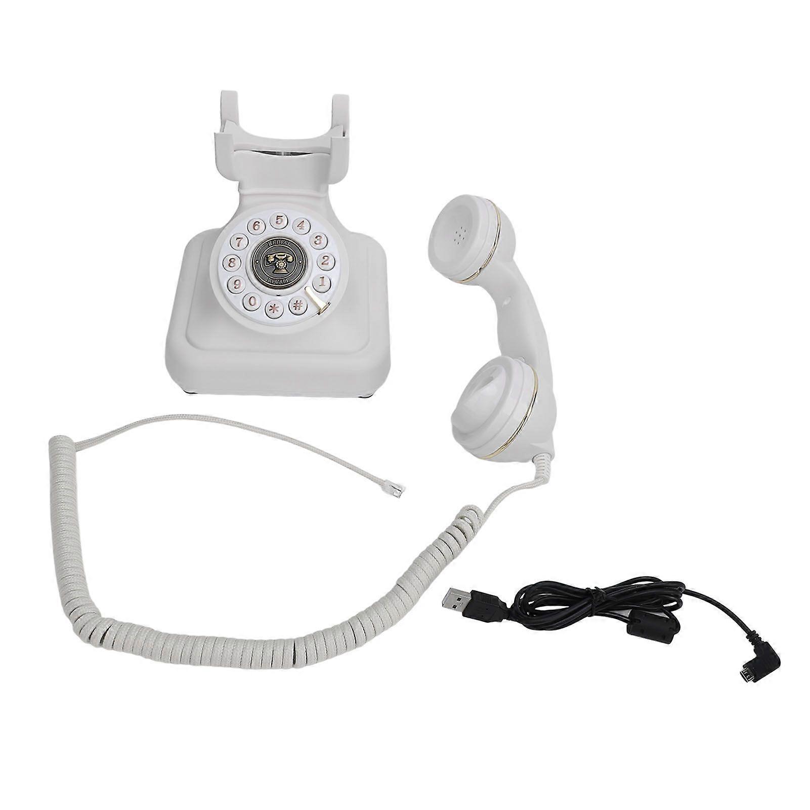 Audio Guest Book Retro Style 8G Capacity Audio Messages Telephone Record 120 Hours Recording for Weddings Parties Funerals White