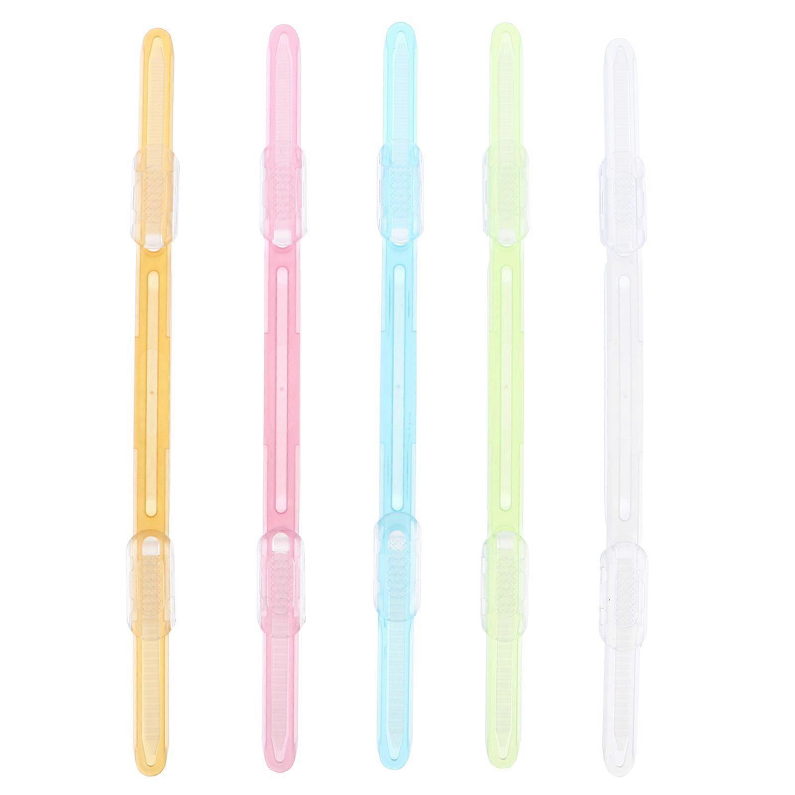 1 Set/5pcs Plastic Bookbinding Clips Loose-Leaf Binder Clip Practical Paper Clip