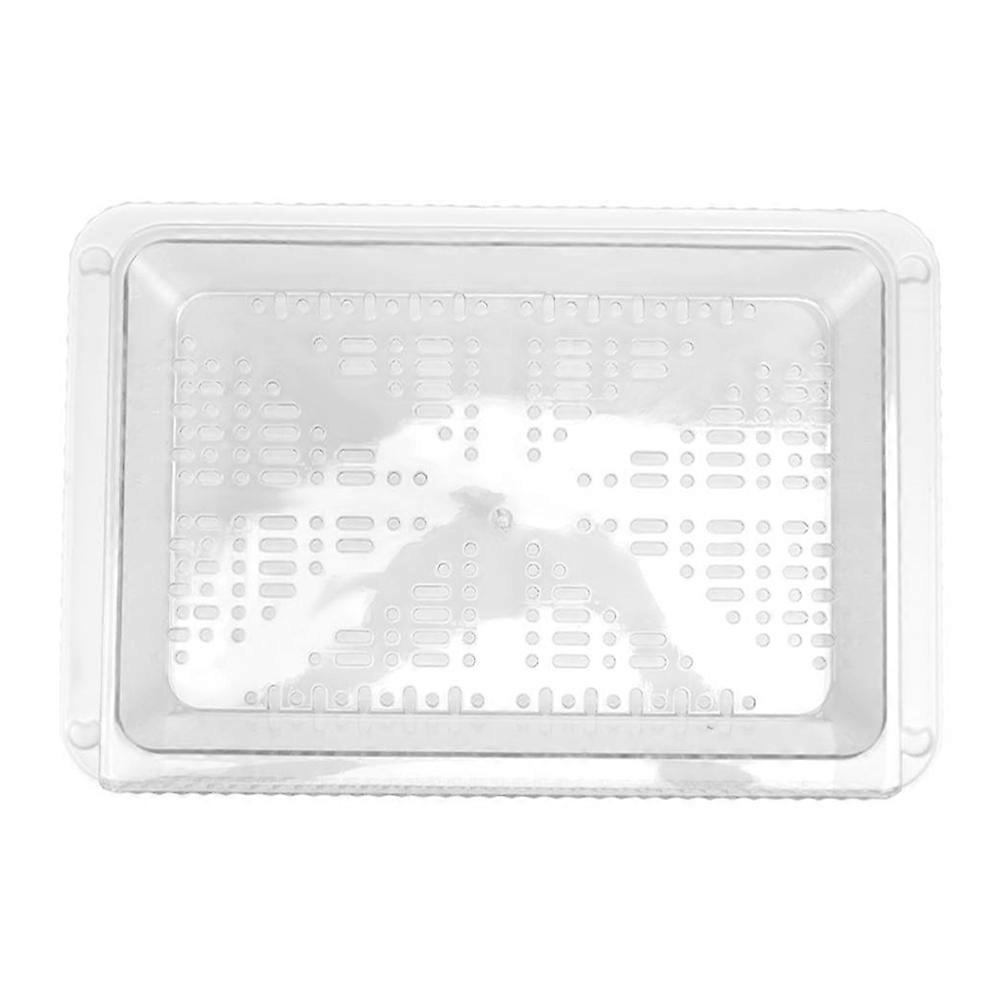 Rectangular Draining Plate Food Serving Tray For Hot Pot Shops Reusable Plastic 1Set