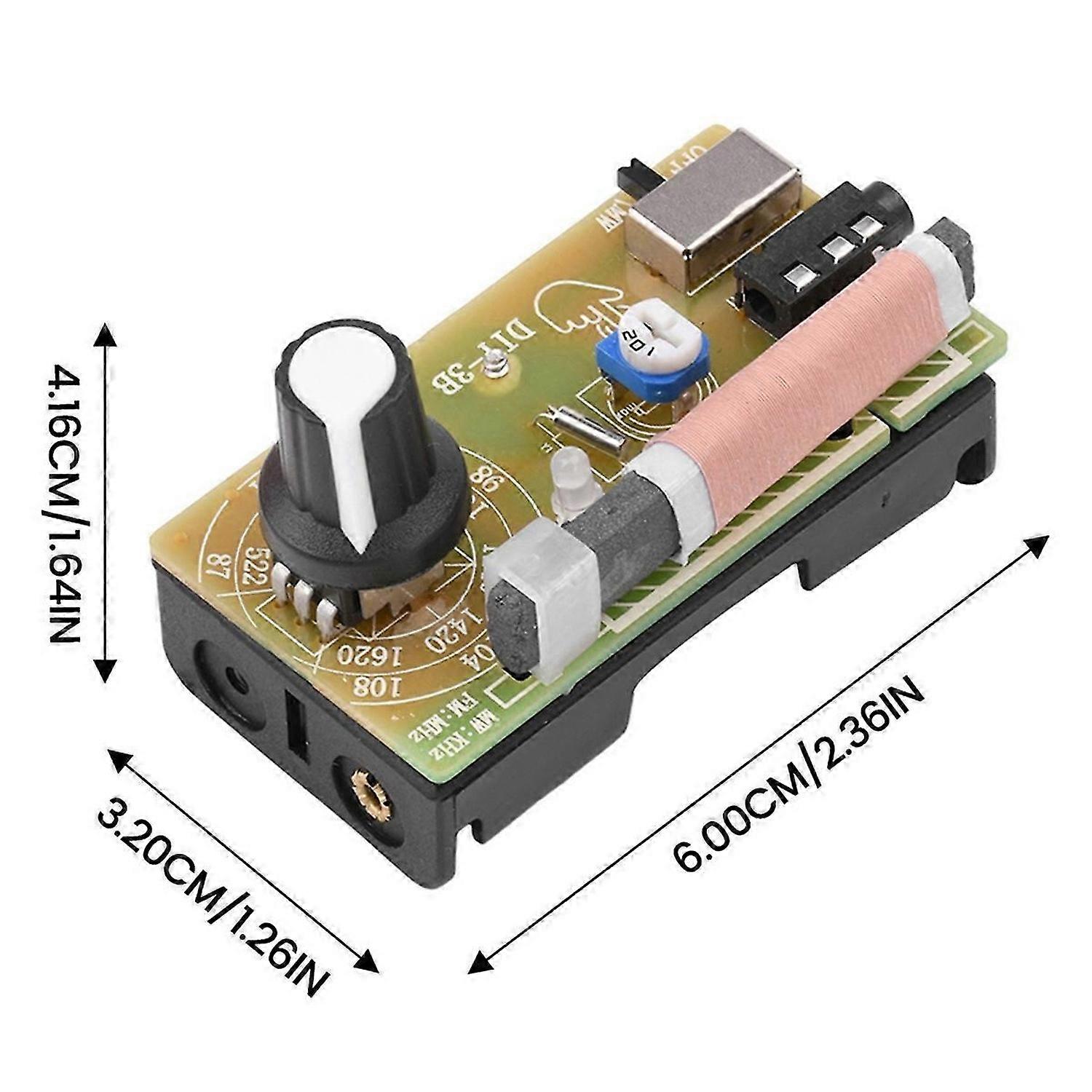 87-108MHz 2 Band Stereo Digital Tuning Headphone Radio Kit Pointer