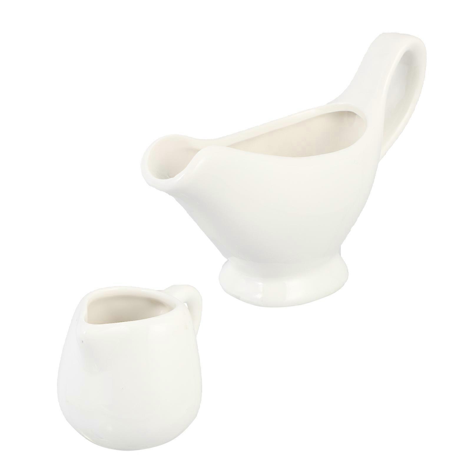 Ceramic Sauce Container for Kitchen Use 2Pcs Gravy Sauce Cups Set